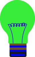 Green and blue electric bulb. vector