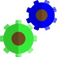 Two setting in blue and green color. vector