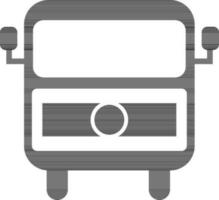 Icon of  bus in front view in black color. vector