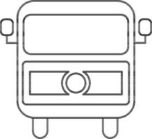 Icon of  bus in front view in flat style. vector