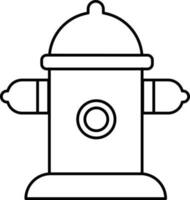 Illustration of fire hydrant in flat style. vector