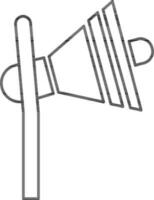 Icon of megaphone in flat style. vector