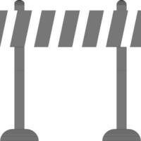 Black color illustration of barrier in flat style. vector