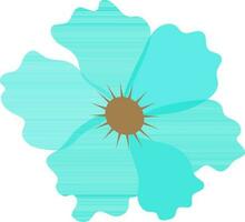 Beautiful blue flower design. vector