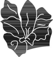 Illustration of flower in black and white color. vector