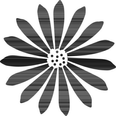 Flat sign or symbol of Flower.