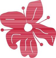 Creative flower design in red color. vector