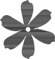 Beautiful flower isolated in black color. vector