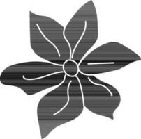 Isolated flower in black and white color. vector