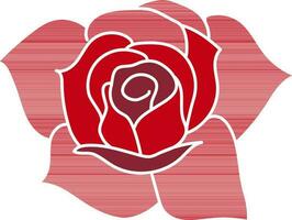 Isolated icon of red Rose. vector