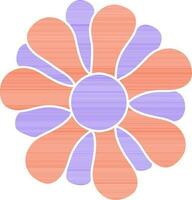 Beautiful flower in flat style. vector