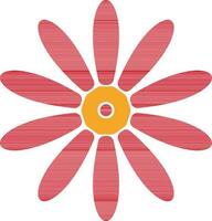 Red and yellow combination flower design. vector