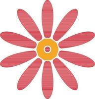 Red and yellow combination flower design. vector