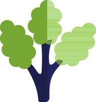 Illustration of a tree in green and blue color. vector