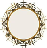 Creative circular pattern abstract design frame. vector