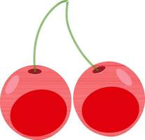 Illustration of red cherries. vector