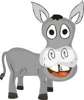 Cartoon character of a donkey. vector