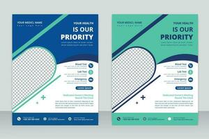 healthcare cover a4 template design and flat icons for a report and medical brochure design, flyer, leaflets decoration for printing and presentation vector. vector