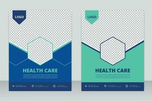 healthcare cover a4 template design and flat icons for a report and medical brochure design, flyer, leaflets decoration for printing and presentation vector. vector