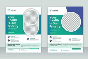 healthcare cover a4 template design and flat icons for a report and medical brochure design, flyer, leaflets decoration for printing and presentation vector. vector