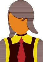 Character of a faceless girl. vector