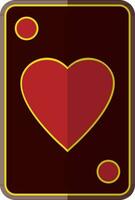 Flat style heart in playing cards. vector