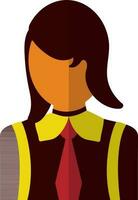 Character of a faceless lady broker. vector