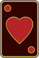 Flat style heart in playing cards. vector