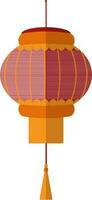 Chinese new year lamp in red and orange color. vector