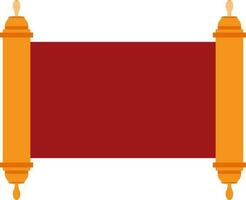 Blank scroll in red and orange color. vector
