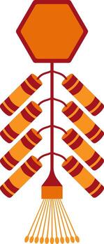 petardo en naranja color. vector