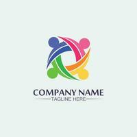 succes logo team work brand and business logo, vector community, unity colorful and friendship , partner teamwork care logo