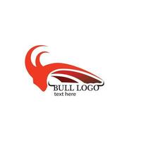 Bull horn and buffalo logo and symbols template icons app vector