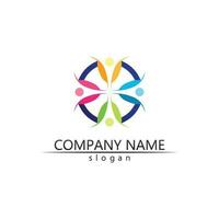 people Community,care group network and social icon design logo and template vector