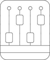 Black line art adjustment levels. vector
