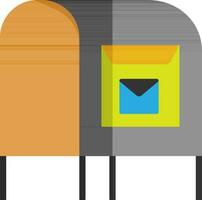 Flat style postbox icon. vector