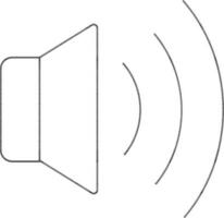 Flat style loudspeaker. vector