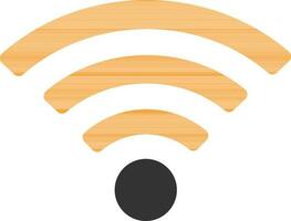 Black and orange wifi signal. vector