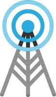 Antenna in black and blue color. vector