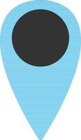 Blue map pointer in flat style. vector