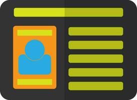Identification card icon. vector