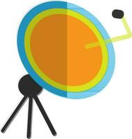 Satellite dish in flat style. vector