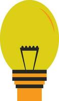 Green and orange electric bulb. vector