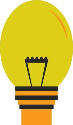Green and orange electric bulb.