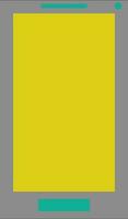 Flat style smartphone in grey and green color. vector