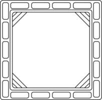 Black line art free transform icon. vector