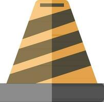 Orange and grey traffic cone. vector