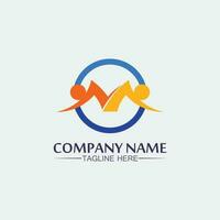 People logo, Team, Succes people work, Group and Community, Group Company and Business logo vector and design Care, Family icon Succes logo