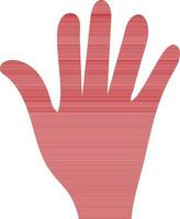 Flat style red hand. vector