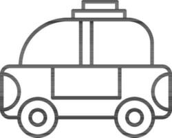 Black line art illustration of a car. vector